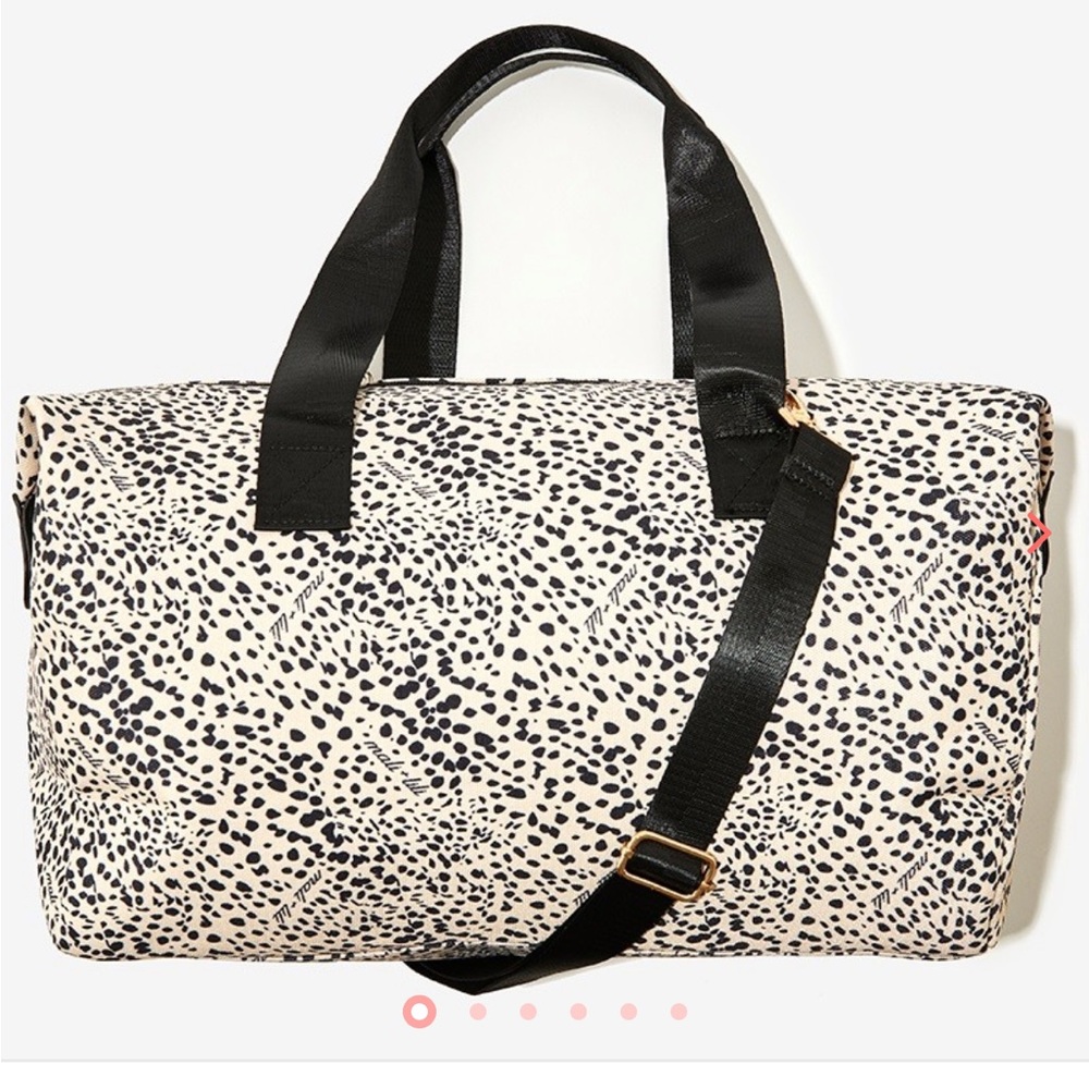 Mali & Lili Weekender Bag in Cream Leopard